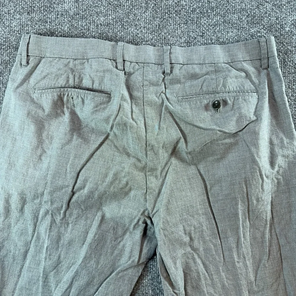 Banana Republic Kentfield Pant Mens 35x32‎ Gray Straight Leg Flat Front Office
